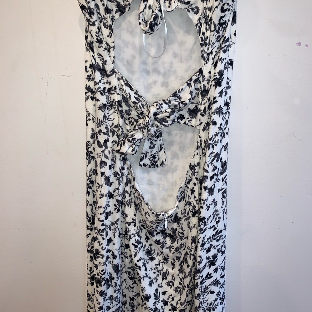 Boutique black and white floral dress